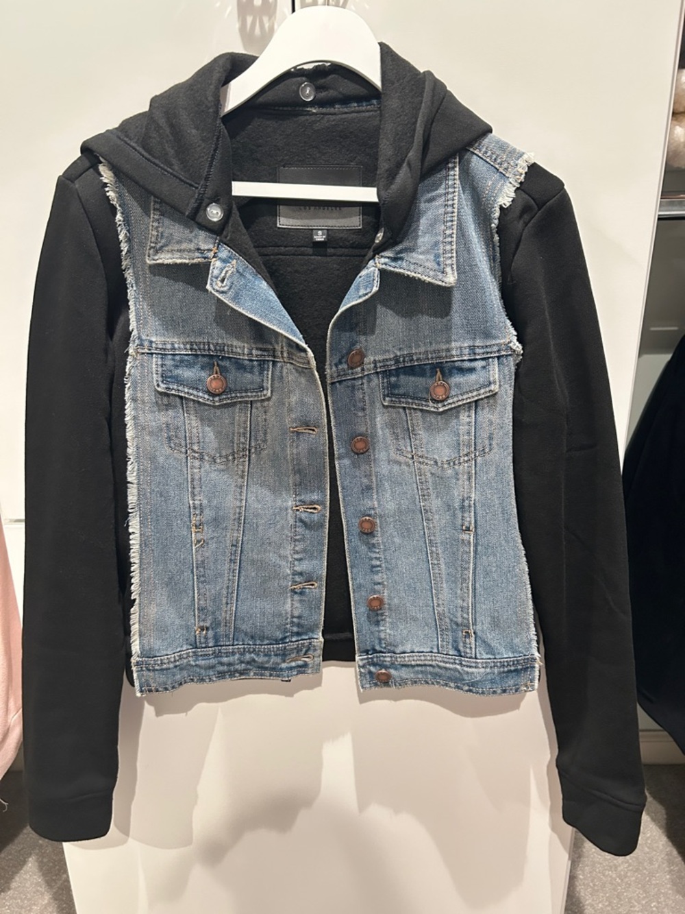 Denim Hoodie Size Small. Like new.